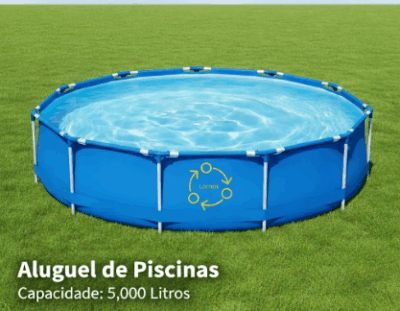 Aluguel de piscina de 5400 litros redonda